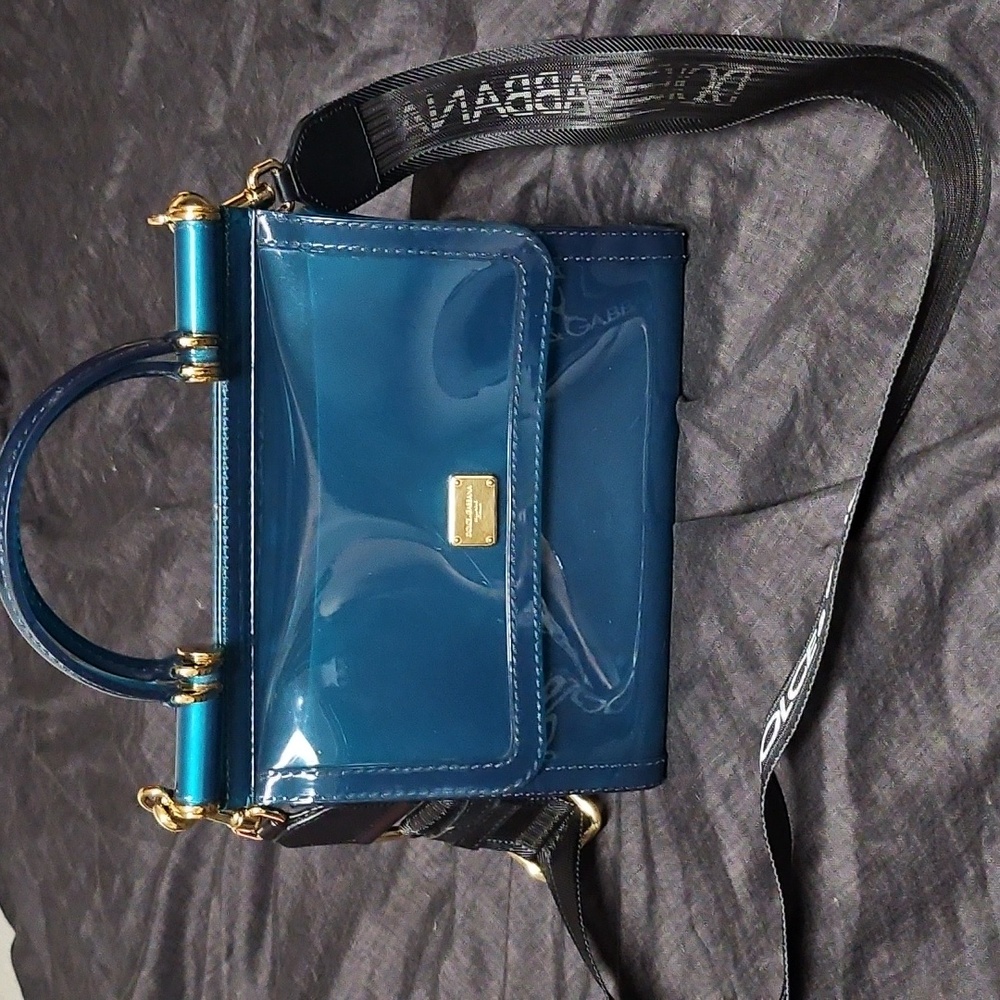 Dolce & Gabbana Teal Blue Sicily Small Crossbody Bag